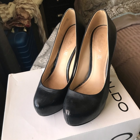 Aldo black heels pump size 38 USA 8 - Picture 4 of 8